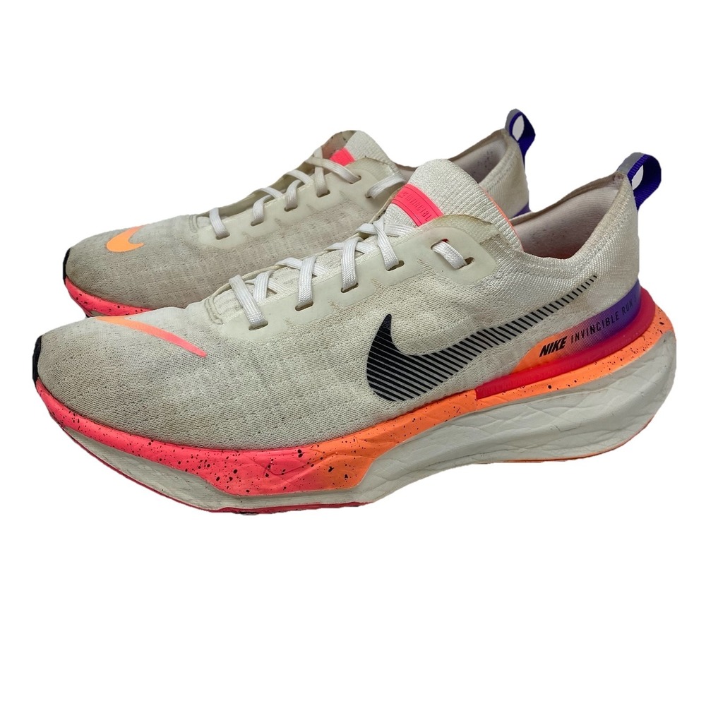 Nike ZoomX Invincible Run 3 Women Shoes Sz 11 White Neon Pink Orange HF5025-100